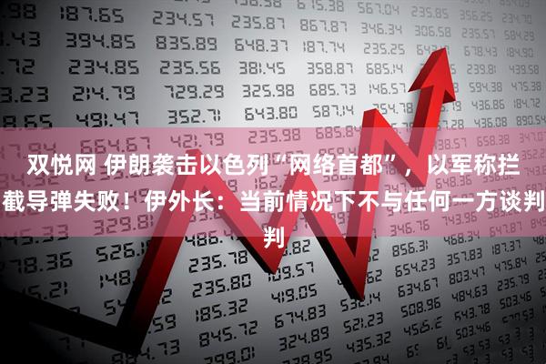 双悦网 伊朗袭击以色列“网络首都”，以军称拦截导弹失败！伊外长：当前情况下不与任何一方谈判